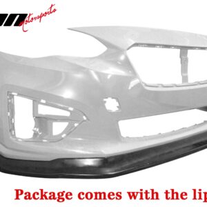 Fits 17-19 Subaru Impreza CS Style Front Bumper Lip Chin Spoiler Unpainted PU - Image 3