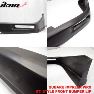 Fits 02-03 Subaru Impreza WRX STI Style Sedan Front Bumper Lip Spoiler Unpainted - Image 4