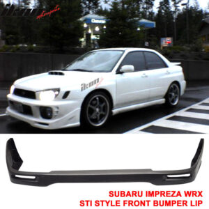 Fits 02-03 Subaru Impreza WRX STI Style Sedan Front Bumper Lip Spoiler Unpainted - Image 5
