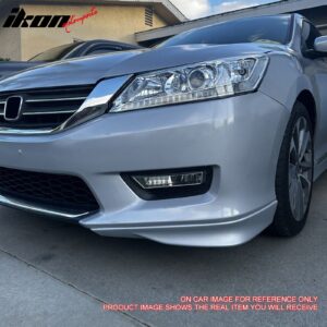 Fits 13-15 Honda Accord 4Dr HFP Style Front Bumper Lip Splitter Aprons PP 2PCS - Image 3