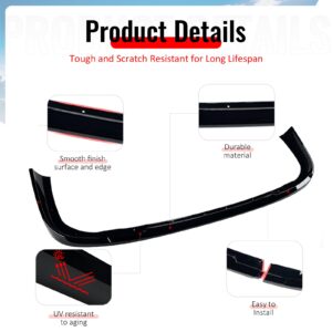 For 97-01 Subaru Impreza STI Style Front Bumper Lip Chin Splitter PP Gloss Black - Image 4