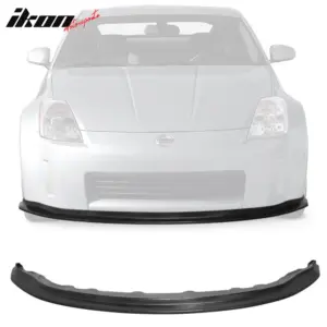 Fits 03-05 Nissan Fairlady Z33 350Z IKON V7 Style PU Front Bumper Lip Spoiler - Image 6