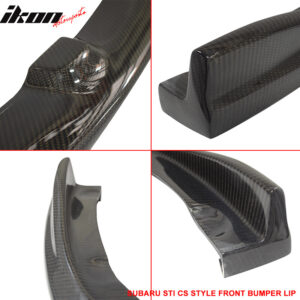 For 08-10 Subaru Impreza WRX STI CS Front Bumper Lip Carbon Fiber - Image 4