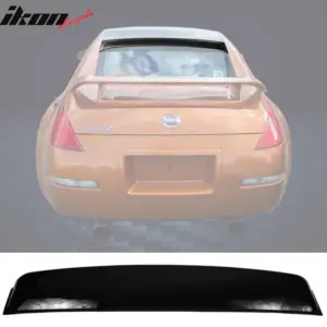 Fits 03-08 Nissan 350Z Coupe Rear Roof Window Spoiler Wing PP Gloss Black - Image 6