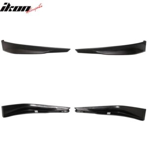 Fits 13-15 Honda Accord Sedan HFP Style Front Bumper Lip Splitter Side Apron PP - Image 3