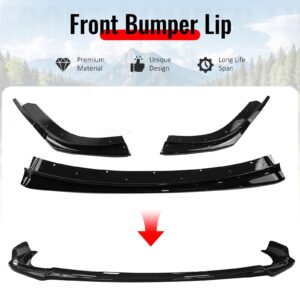Fits 08-10 Impreza WRX STI IKON Front Bumper Lip Chin Spoiler Gloss Black PP - Image 3