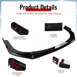 Fits 08-10 Impreza WRX STI IKON Front Bumper Lip Chin Spoiler Gloss Black PP - Image 4