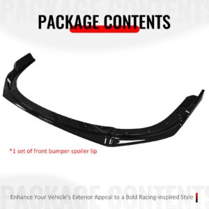 Fits 08-10 Impreza WRX STI IKON Front Bumper Lip Chin Spoiler Gloss Black PP - Image 5