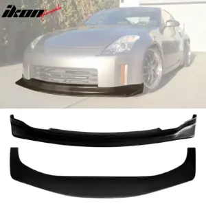 Fits 06-09 Nissan 350Z N1 Style PU Front Bumper Lip Spoiler + Matching Splitter - Image 6
