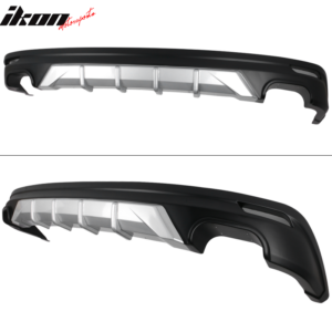 Fits 18-24 Toyota Camry Rear Bumper Lip Diffuser Unpainted Black & Silver PP - Image 4