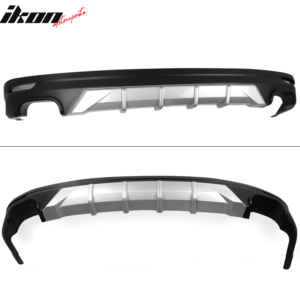 Fits 18-24 Toyota Camry Rear Bumper Lip Diffuser Unpainted Black & Silver PP - Image 5