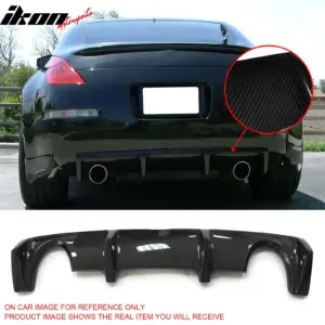 Fits 03-09 Nissan 350Z Z33 OE Style Rear Bumper Lip Diffuser Carbon Fiber CF - Image 6