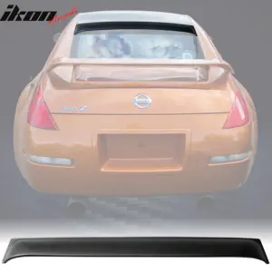 Fits 03-08 Nissan 350Z Coupe Rear Window Roof Spoiler Visor Wing Matte Black PP - Image 6