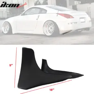 Fits 03-09 Nissan 350Z Fairlady Z Z33 JDM Style Rear Bumper Lip Corner Aprons PU - Image 6