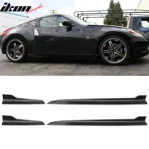Fits Nissan 370Z 350Z Fairlady Maxima Side Skirts Rocker Panels 4PCS (PP) - Image 6