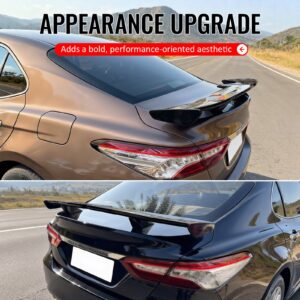 Fits 18-24 Toyota Camry 54" PRO Style Rear Trunk Spoiler Wing Gloss Black ABS - Image 5