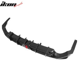 Fits 18-24 Toyota Camry LE XLE Rear Diffuser Lip W/LED Light Lamp - Gloss Black - Image 5