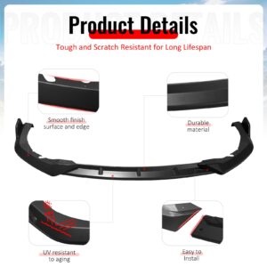 Fits 25-26 Toyota Camry SE XSE IKON V2 3PCS Front Bumper Lip Chin Matte Black - Image 4