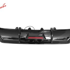Fits 18-24 Toyota Camry SE XSE Rear Diffuser Lip W/LED Light Lamp - Gloss Black - Image 4