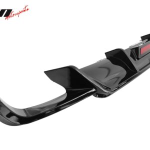 Fits 18-24 Toyota Camry SE XSE Rear Diffuser Lip W/LED Light Lamp - Gloss Black - Image 5