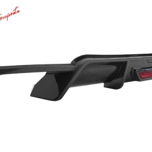 Fits 18-24 Toyota Camry SE XSE Rear Diffuser Lip W/LED Light Carbon Fiber Print - Image 4