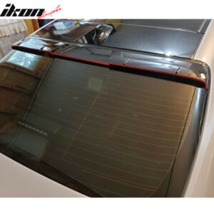 Fits 18-26 Toyota Camry V2 Roof Spoiler Rear Window Wing Gloss Black w/ Red Edge - Image 4