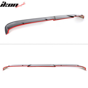 Fits 18-26 Toyota Camry V2 Roof Spoiler Rear Window Wing Gloss Black w/ Red Edge - Image 5