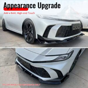 Fits 25-26 Toyota Camry SE XSE IKON V2 3PCS Front Bumper Lip Chin Matte Black - Image 5