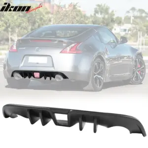 Fits 09-20 Nissan 370Z Rear Bumper Lip Diffuser Valance Vortex Shark 4 Fins - PP - Image 6