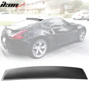 Fits 09-20 Nissan 370Z Coupe Rear Window Roof Spoiler Visor Wing Matte Black PP - Image 6