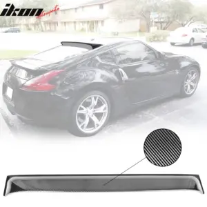 Fits 09-20 Nissan 370Z Coupe Rear Window Roof Spoiler Visor Carbon Fiber Print - Image 6