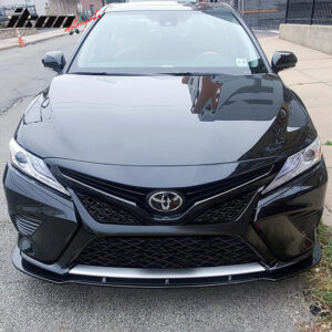 Fits 18-20 Toyota Camry SE XSE Gloss Black Front Bumper Lip Spoiler PP 3PCS - Image 3