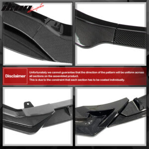 For 21-24 Toyota Camry 3PCS Front Bumper Lip Carbon Fiber Print - Image 4
