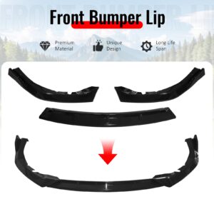 Fits 25-26 Toyota Camry SE XSE IKON V2 3PCS Front Bumper Lip Chin Gloss Black - Image 3