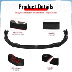 Fits 25-26 Toyota Camry SE XSE IKON V2 3PCS Front Bumper Lip Chin Gloss Black - Image 4