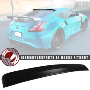 Fits 09-20 Nissan 370Z Coupe 2Dr IKON Style Rear Roof Spoiler Wing ABS Unpainted - Image 6