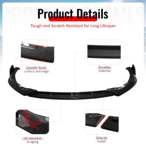Fits 25-26 Toyota Camry SE XSE IKON V2 3PC Front Bumper Lip Carbon Fiber Print - Image 4