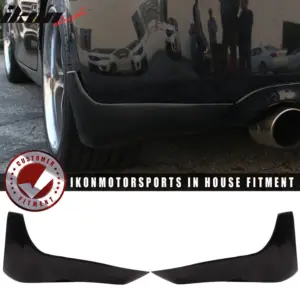 Fits 09-19 Nissan 370Z Rear Bumper Underbody Side Splitter Corner Aprons Spat PU - Image 6