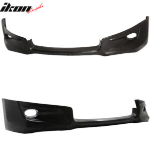 Fits 08-12 Accord 2D Coupe HFP PU Front Bumper Lip Spoiler+Side Skirts Vents - Image 4