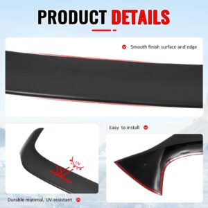 Fits 22-25 VW MK8 Golf GTI ES Style Rear Roof Spoiler Wing Lip Matte Black ABS - Image 4