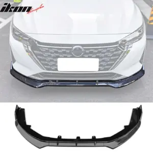For 24-25 Nissan Sentra IKON Front Bumper Lip Spoiler PP Carbon Fiber Print 3PCS - Image 6