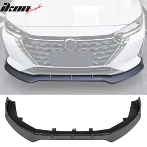 Fits 24-25 Nissan Sentra IKON Style Front Bumper Lip Spoiler PP Matte Black 3PCS - Image 6