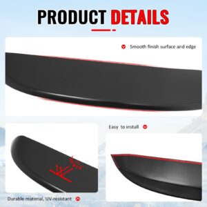 Fits 99-06 Volkswagen MK4 Golf ES Style Matte Black Rear Roof Spoiler Lip ABS - Image 4