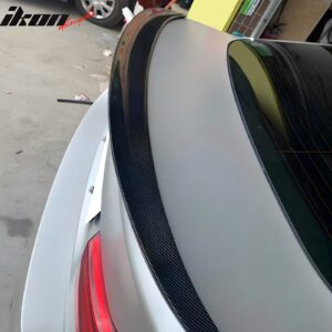 Fits 15-20 BMW F36 4 Series Gran Coupe V Style Trunk Spoiler Lip Carbon Fiber CF - Image 2
