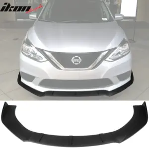 Fits 13-22 Nissan Sentra Front Bumper Lip Spoiler 3PC PP Splitter Matte Black - Image 6