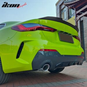 Fits 21-26 BMW G22 4 Series G82 M4 PSM Style Rear Trunk Spoiler ABS Matte Black - Image 3