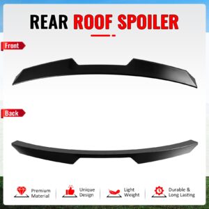 Fits 22-26 BMW G26 4-Series Gran Coupe & i4 V Style Roof Spoiler Matte Black - Image 3