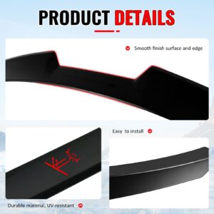 Fits 22-26 BMW G26 4-Series Gran Coupe & i4 V Style Roof Spoiler Matte Black - Image 4