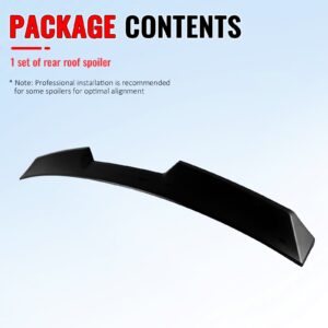 Fits 22-26 BMW G26 4-Series Gran Coupe & i4 V Style Roof Spoiler Matte Black - Image 5