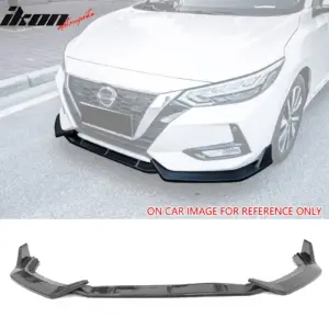 Fits 20-23 Nissan Sentra Sedan IKON 3PCS Front Bumper Lip PP Carbon Fiber Print - Image 6